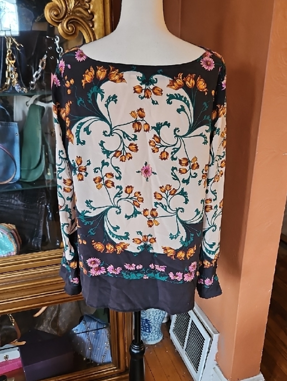 Maeve For Anthropologie Floral Silk Blouse - Picture 7 of 10